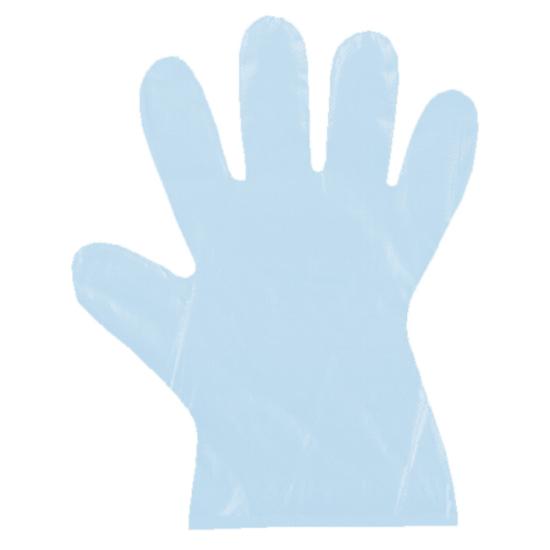 PE-Handschuhe gehämmert blau, Damengröße 