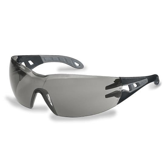 Uvex Schutzbrille Pheos S (schmale Ausführung) getönt grau 