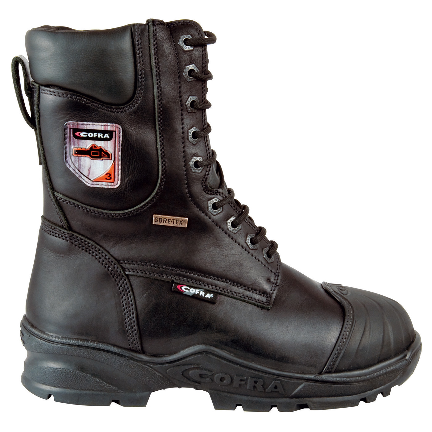 25580-000 Cofra Schnittschutz-Stiefel Woodsman BIS Forstarbeiter Stiefel mit Sägeschutz 40 schwarz 