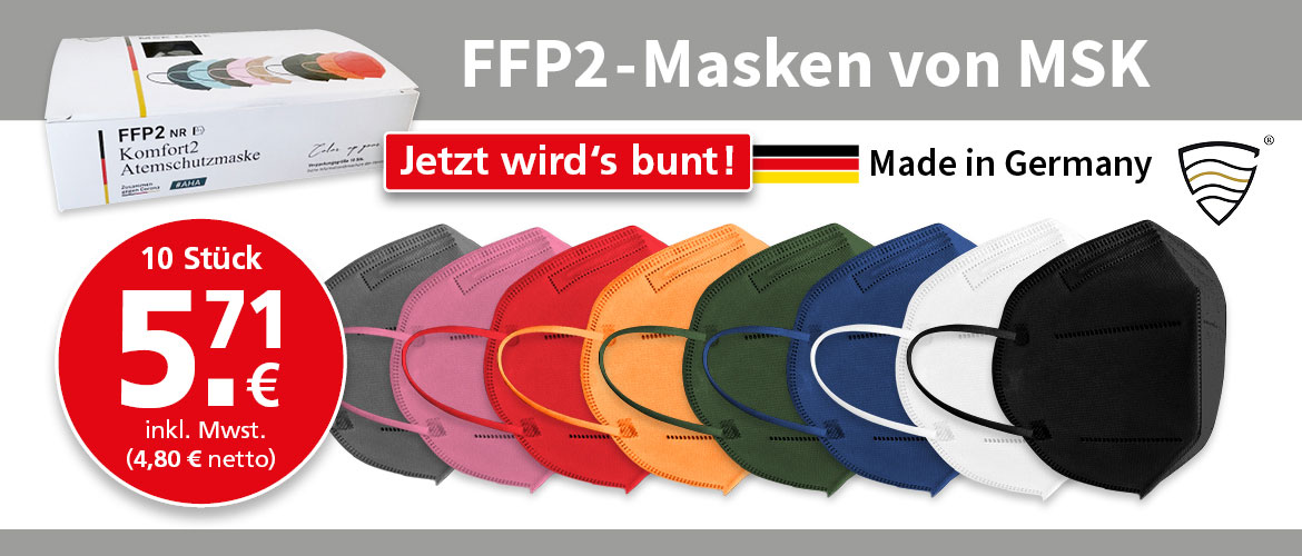 Slider FFP-Masken farbig MSK
